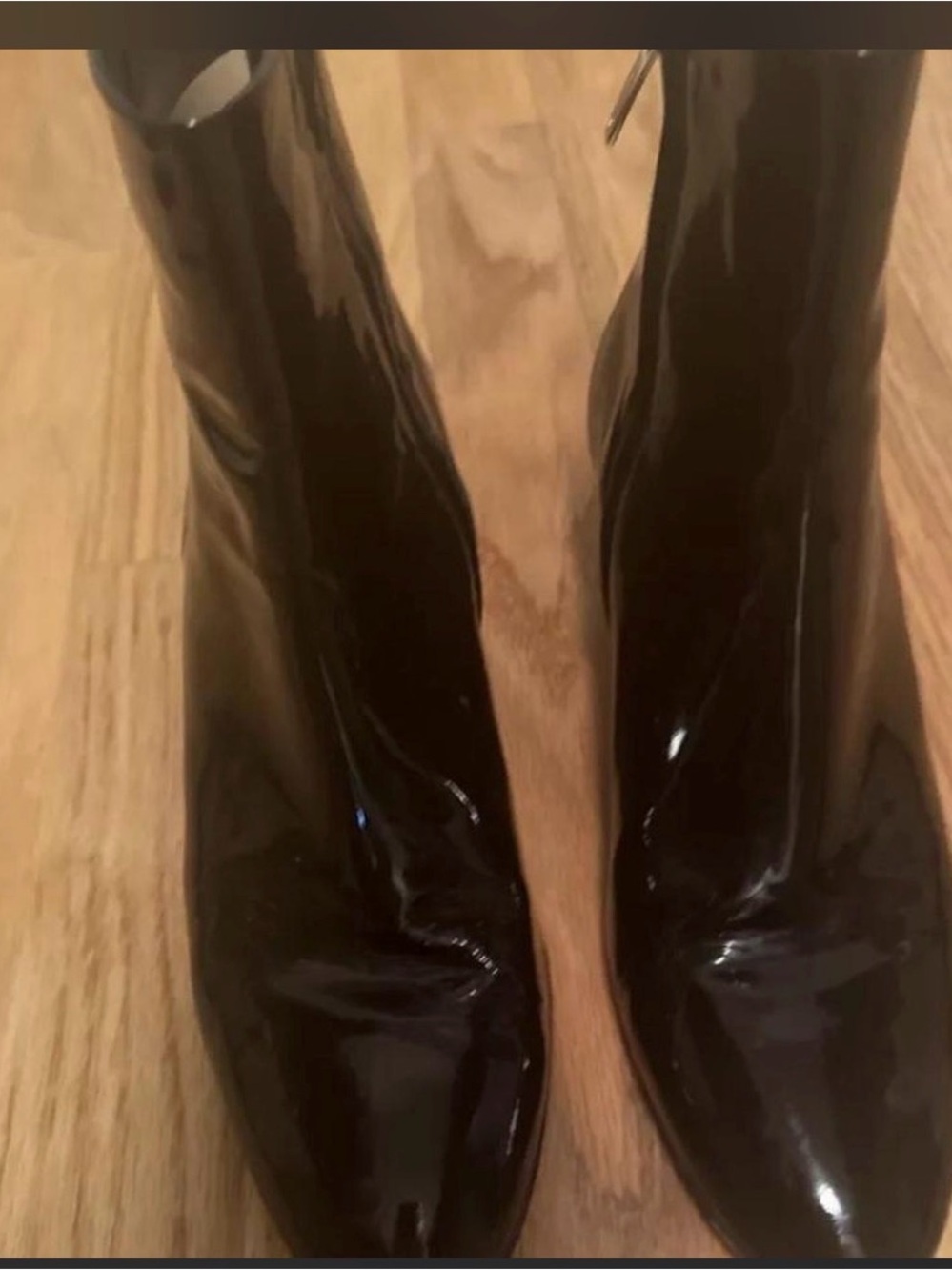Gianvito Rossi Black Patent Ankle Boots 37